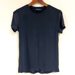 Athleta mesh short sleeve black top. Size M